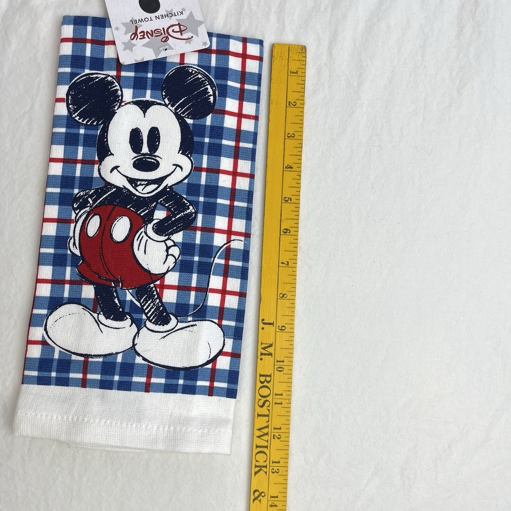 Disney Mickey Mouse Kitchen Dish Towel Sketchbook Red White‎ Blue New With Tags - Picture 4 of 9